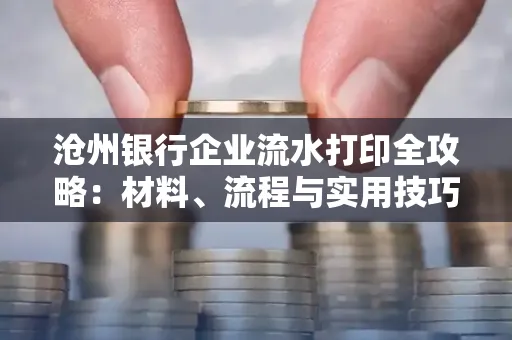 沧州银行企业流水打印全攻略:材料、流程与实用技巧