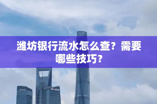 潍坊银行流水怎么查?需要哪些技巧?