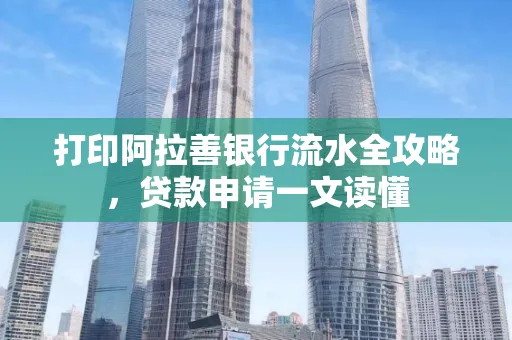 打印阿拉善银行流水全攻略,贷款申请一文读懂