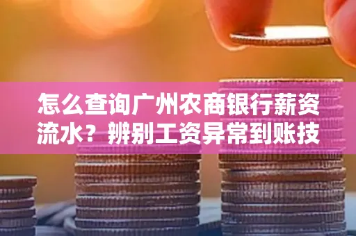 怎么查询广州农商银行薪资流水?辨别工资异常到账技巧?