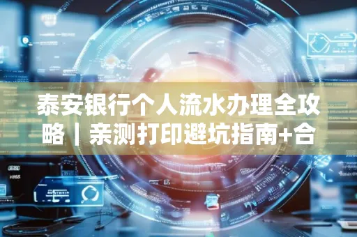 泰安银行个人流水办理全攻略|亲测打印避坑指南+合规要点