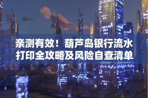 亲测有效!葫芦岛银行流水打印全攻略及风险自查清单