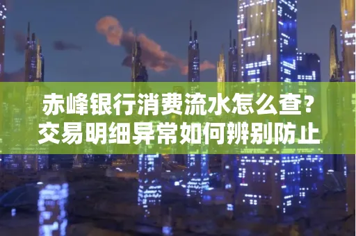 赤峰银行消费流水怎么查?交易明细异常如何辨别防止诈骗