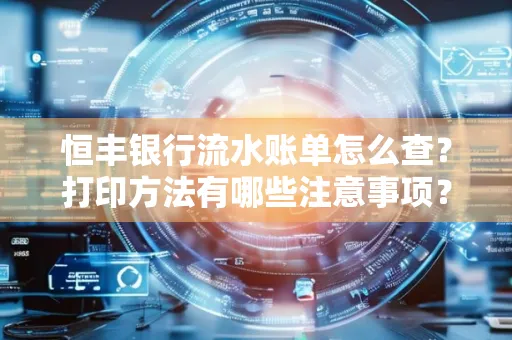 恒丰银行流水账单怎么查?打印方法有哪些注意事项?