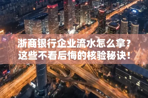 浙商银行企业流水怎么拿?这些不看后悔的核验秘诀!