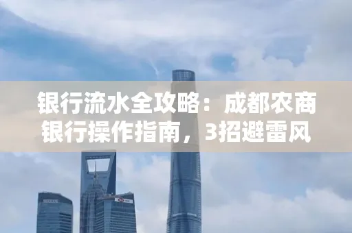 银行流水全攻略:成都农商银行操作指南,3招避雷风险,独家解析最规范银行
