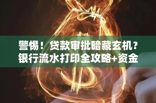 警惕!贷款审批暗藏玄机?银行流水打印全攻略+资金用途审查真相大揭秘