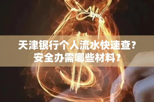 天津银行个人流水快速查?安全办需哪些材料?