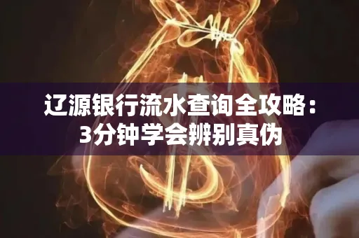 辽源银行流水查询全攻略:3分钟学会辨别真伪