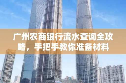 广州农商银行流水查询全攻略,手把手教你准备材料