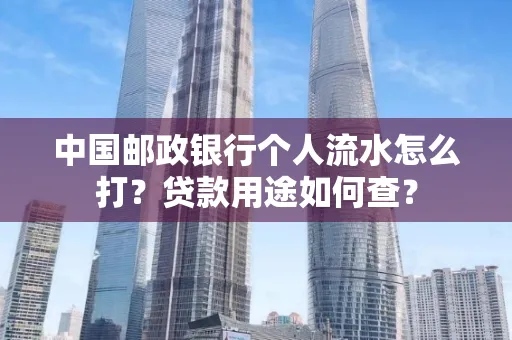 中国邮政银行个人流水怎么打?贷款用途如何查?