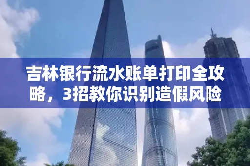 吉林银行流水账单打印全攻略,3招教你识别造假风险