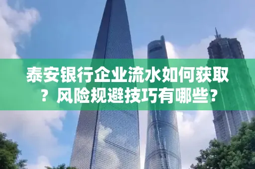 泰安银行企业流水如何获取?风险规避技巧有哪些?