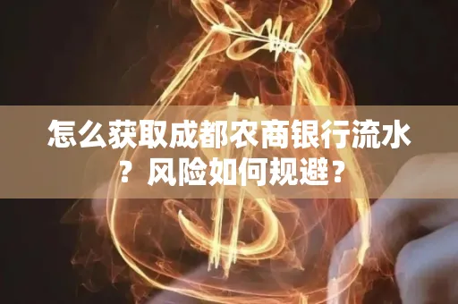 怎么获取成都农商银行流水?风险如何规避?