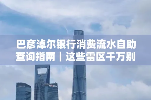 巴彦淖尔银行消费流水自助查询指南|这些雷区千万别踩